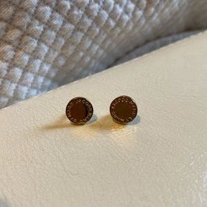 Marc Jacobs Gold Stud Disc Earrings